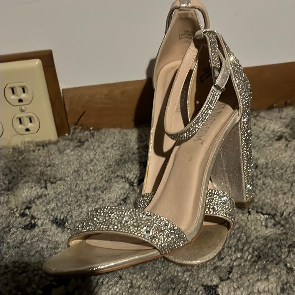 Elegant Silver Women's Heels
